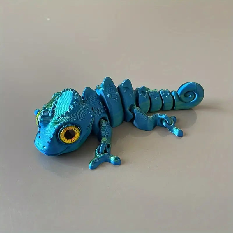 3D Printed Chameleon - Blue Green