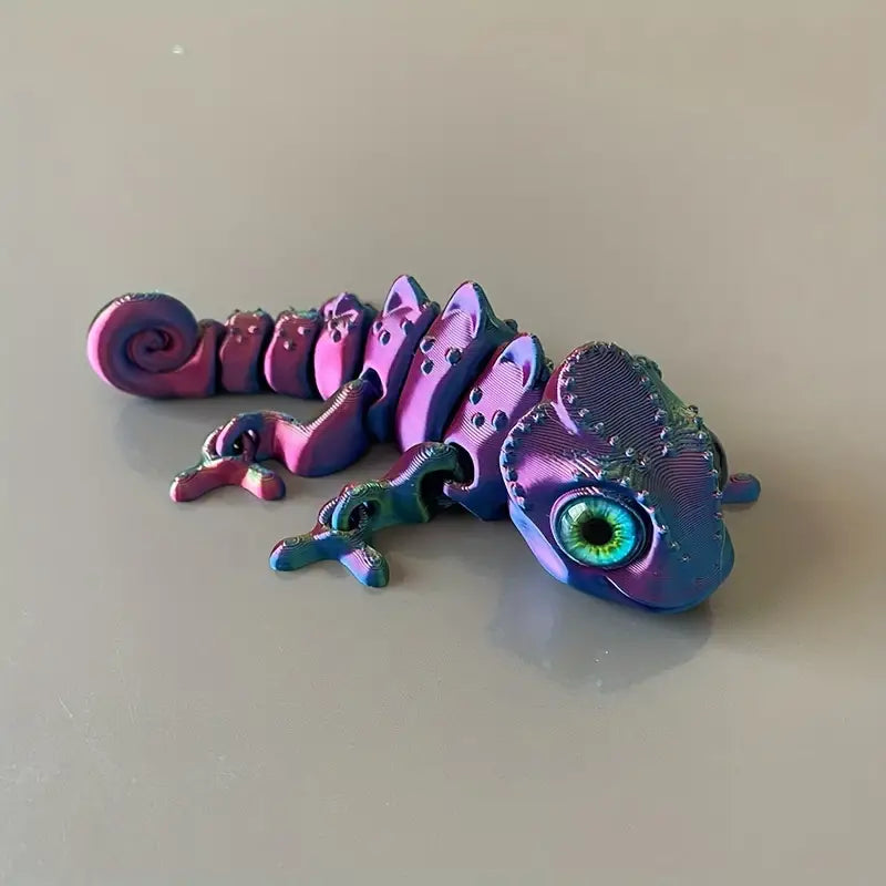 3D Printed Chameleon - Purple Green