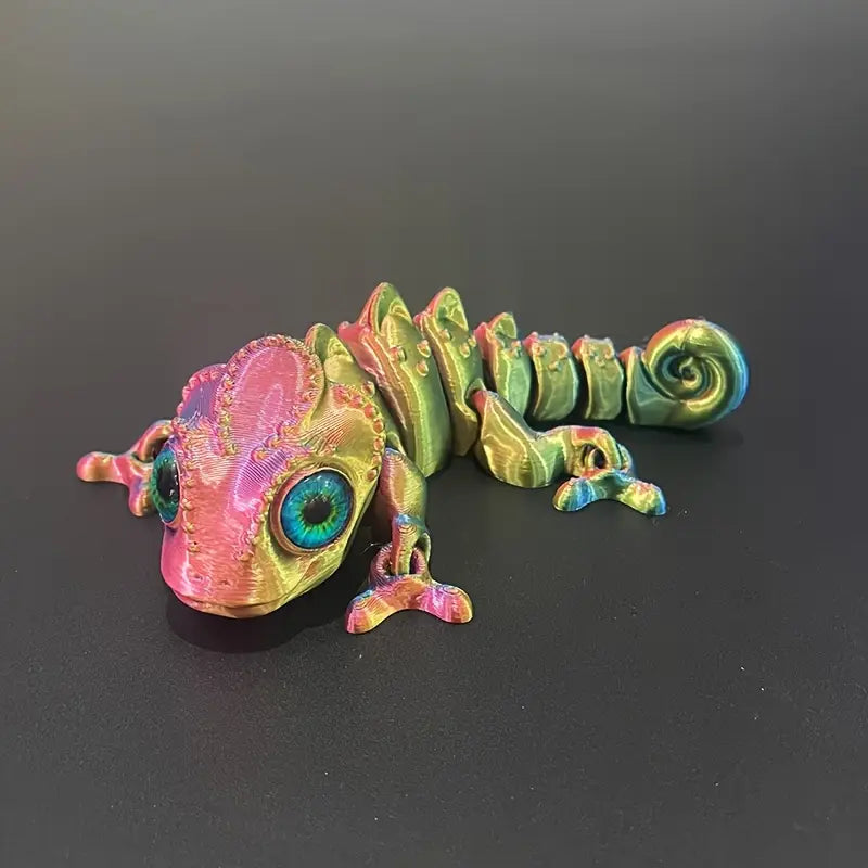 3D Printed Chameleon - Yellow Red